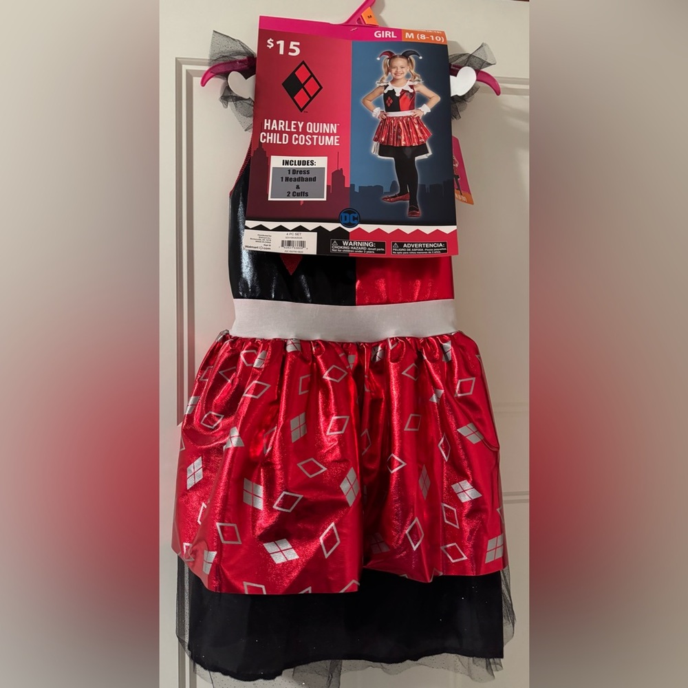 Harley Quinn DC Kids‎ Superhero Costume - Red and Black